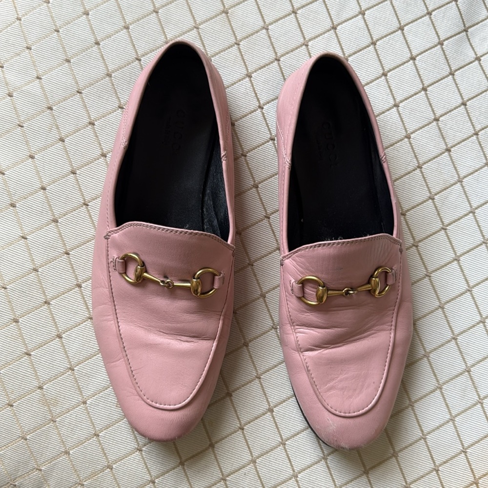 Pink Gucci Leather Loafers - Picture 3 of 6